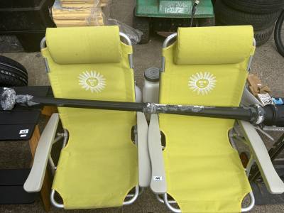 PAIR OF SUN LOUNGERS