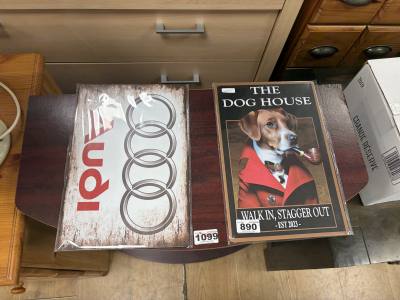 2 X TIN SIGNS