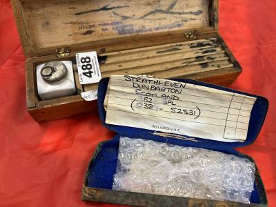 ANTIQUE INKWELL +GLASSES
