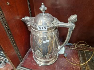 ANTIQUE SILVER PLATE COFFEE POT