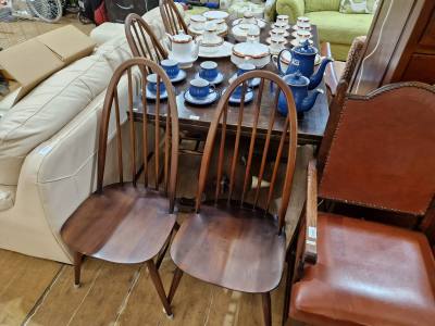 ERCOL TABLE + 4 CHAIRS