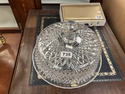 TYRONE CRYSTAL CAKE DISH + LID