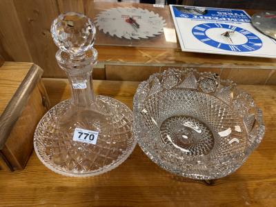 CRYSTAL DECANTER + BOWL