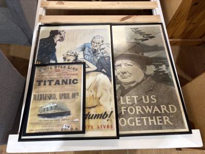 3 X FRAMED POSTERS