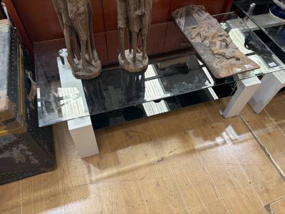 GLASS TOP COFFEE TABLE