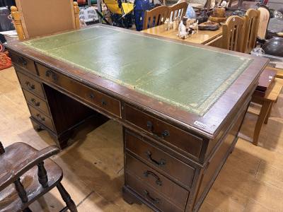 LEATHER TOP WRITING DESK