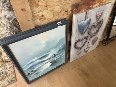 2 X FRAMED OILS