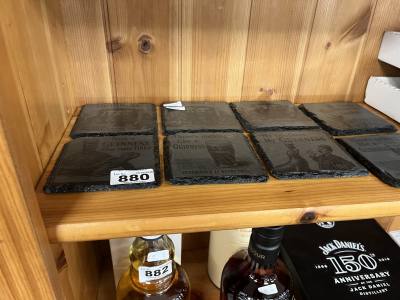 8 X SLATE GUINNESS COASTERS