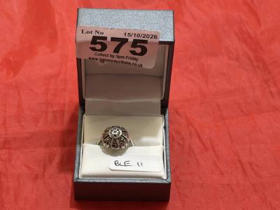 SILVER MARCASITE RING
