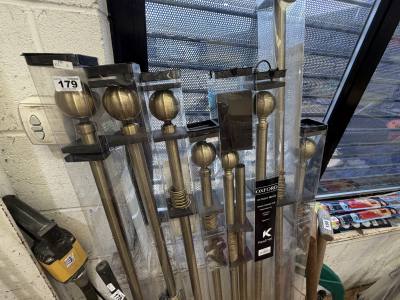 8 X CURTAIN POLES