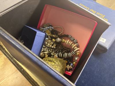 BOX OF COSTUME JEWELLERY