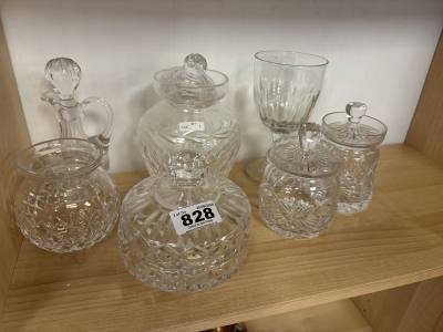 TABLE LOT OF CRYSTAL