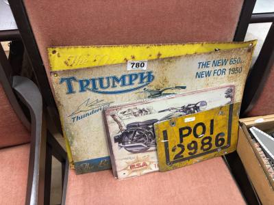 LOT OF MOTORBIKE SIGNS