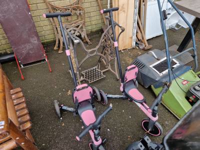 PAIR OF CHILDREN'S PARENT CONTROL TRIKES