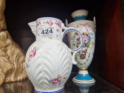 COALPORT JUG + MINTON VASE