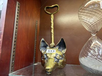 BRASS FOX DOOR STOP