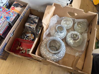BOX OF CANDLE HOLDERS + BOX LOT
