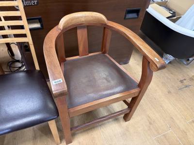 HARDWOOD TUB CHAIR