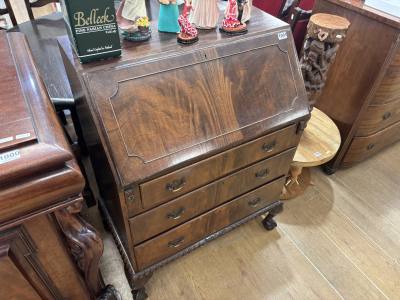 MAHOGANY BUREAU BALL & CLAW FEET