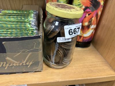 JAR OF COINS