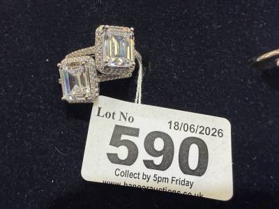 2 X NEW SILVER DRESS RINGS