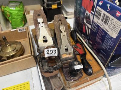 4 WOOD PLANES + WOOD TOOLS