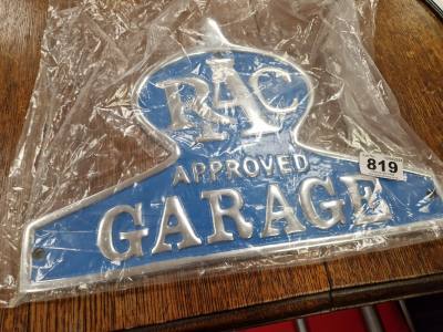 ALUMINIUM R.A.C SIGN