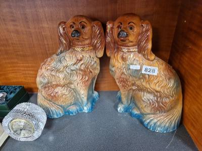 PAIR OF STAFFORDSHIRE DOGS