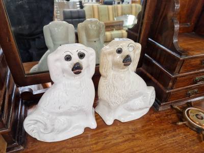 PAIR OF STAFFORDSHIRE DOGS