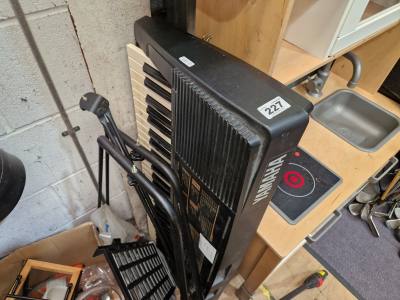 YAMAHA KEYBOARD, STAND + ACCESSORIES