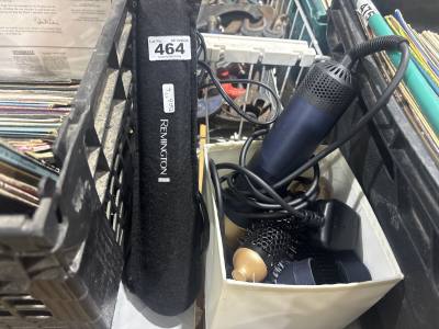 REMINGTON STRAIGHTENERS + BOX OF HAIR ACCESSORIES