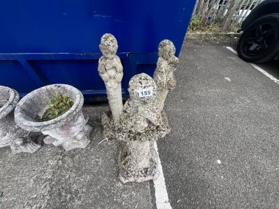 3 X STONE ORNAMENTS