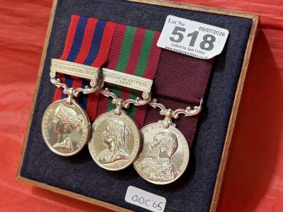 TRIO OF INDIAN SERVICE MEDALS ( MAJOR FALLON )