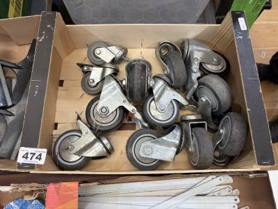 BOX OF TROLLEY WHEELS