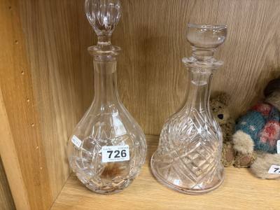 2 X CRYSTAL DECANTERS