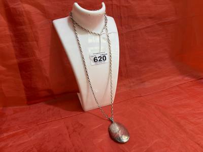 SILVER CHAIN + LOCKET