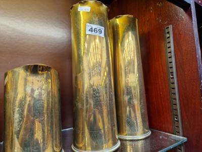 PAIR OF TRENCH ART VASES