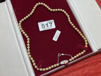 SILVER CLASP PEARLS