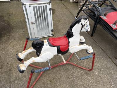 VINTAGE TIN ROCKING HORSE