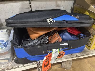 SUITCASE WITH HANDBAGS