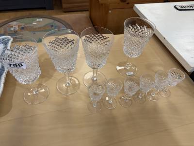 LOT OF WATERFORD GLASSES (CHIPPED)