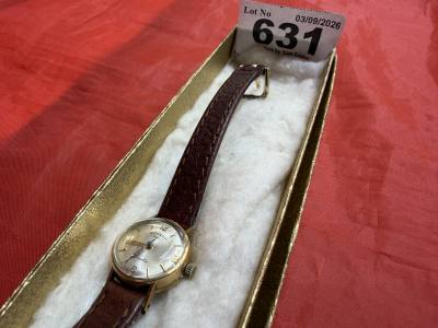 9CT GOLD LADIES ROTARY WATCH