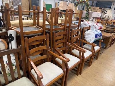10 X CARVER DINING CHAIRS