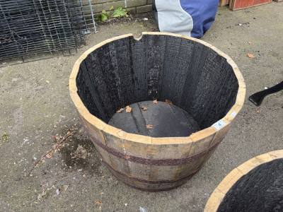 HALF BARREL PLANTER