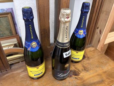 3 X BOTTLES OF CHAMPAGNE 