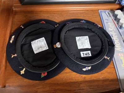 2 X BERETS + BADGES