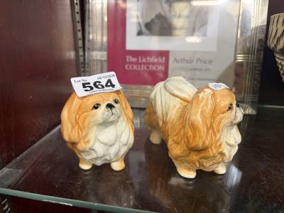 PAIR OF SYLVAC DOGS