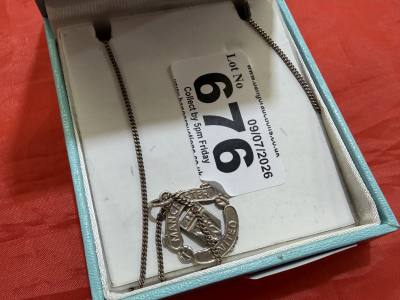 SILVER MAN UNITED CHAIN + PENDANT