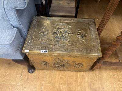BRASS COAL BOX