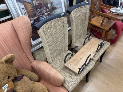 4 X WICKER CHAIRS